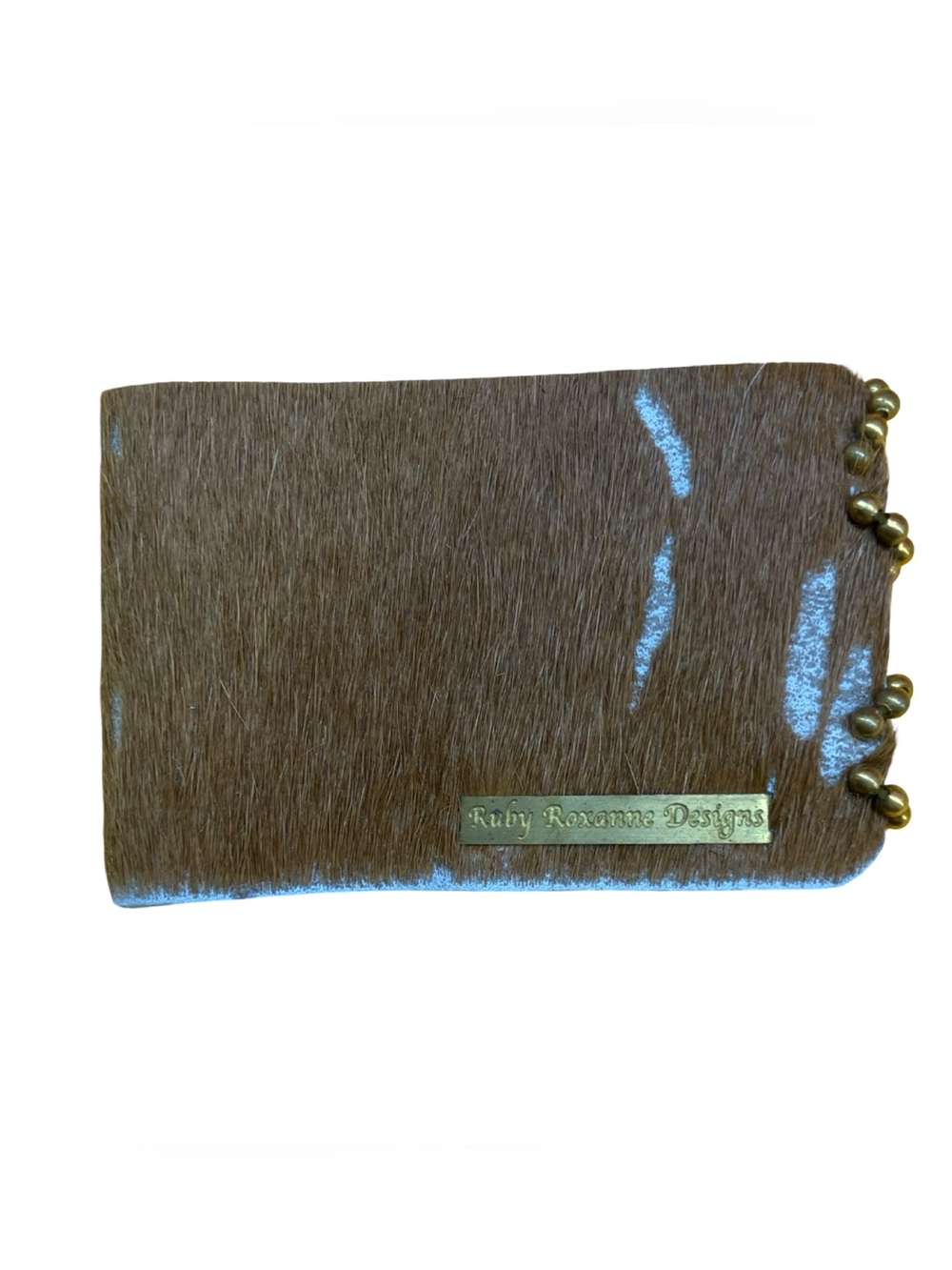 Ruby Roxanne Designs Brown Hair-On Hide Wristlet Cable Organizer Western
